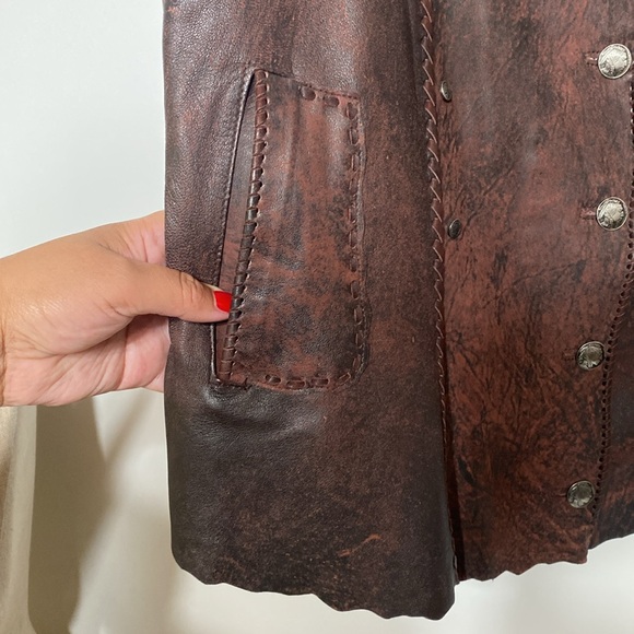 Tribe America Leather Vest in Antique Tan Color - Picture 7 of 15